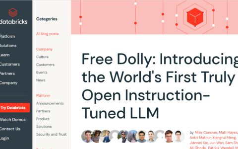 Dolly 2.0发布，首个真正开放、可商用的指令调优LLM