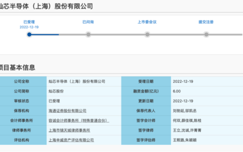 灿芯半导体科创板IPO获受理！3年成功流片超450次，与中芯国际战略合作