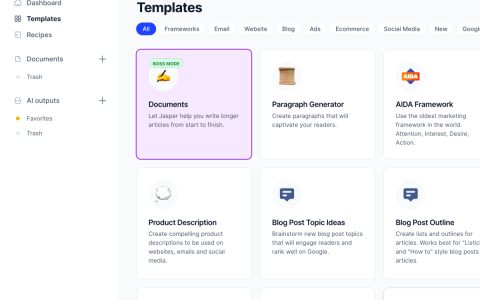 人工智能初创公司「Jasper」获1.25亿美元融资，将用于打造核心产品以完善用户体验