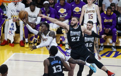 篮球——NBA季后赛：湖人胜灰熊