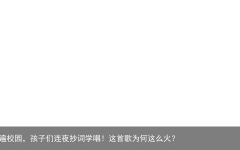 《孤勇者》火遍校园，孩子们连夜抄词学唱！这首歌为何这么火？