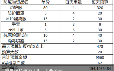四号楼抗疫突击队-毕业论文