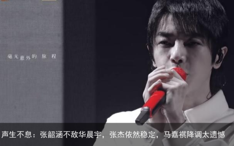 声生不息：张韶涵不敌华晨宇，张杰依然稳定，马嘉祺降调太遗憾