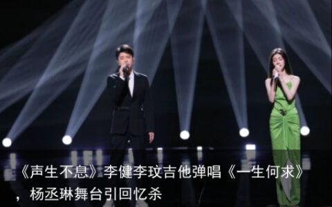《声生不息》李健李玟吉他弹唱《一生何求》，杨丞琳舞台引回忆杀
