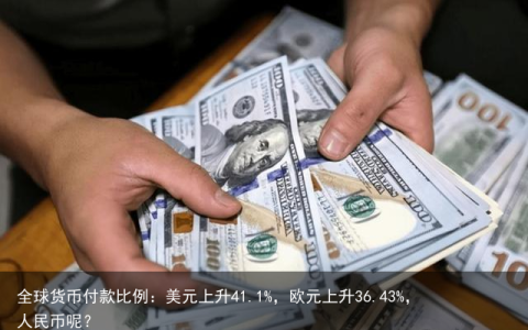 全球货币付款比例：美元上升41.1%，欧元上升36.43%，人民币呢？