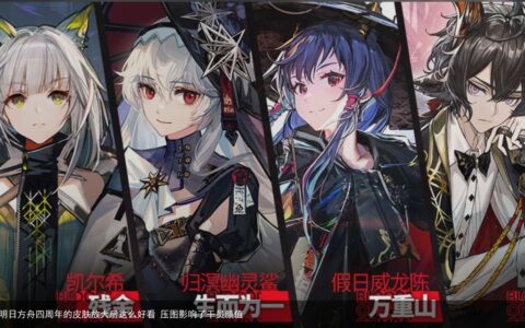 原来明日方舟四周年的皮肤放大后这么好看 压图影响了干员颜值