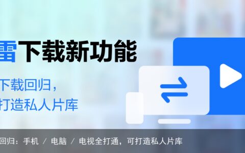 迅雷远程下载回归：手机 / 电脑 / 电视全打通，可打造私人片库