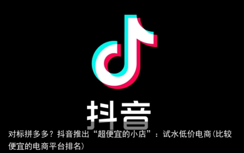 对标拼多多？抖音推出“超便宜的小店”：试水低价电商(比较便宜的电商平台排名)