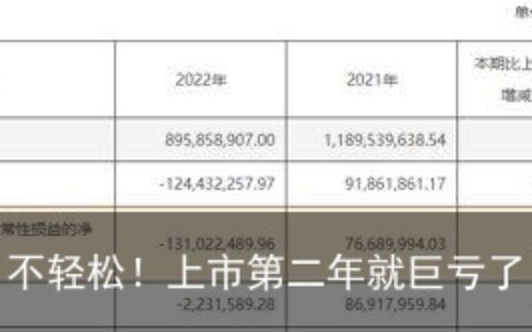 “倍轻松”不轻松！上市第二年就巨亏了