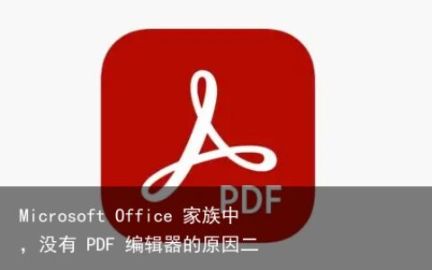Microsoft Office 家族中，没有 PDF 编辑器的原因二