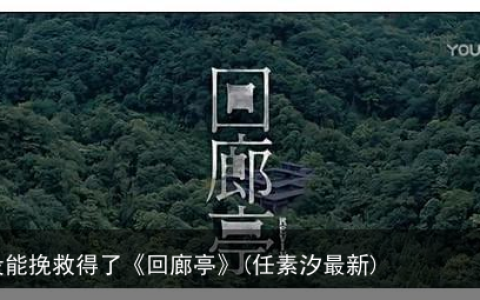 任素汐也没能挽救得了《回廊亭》(任素汐最新)