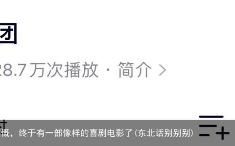 看完《东北告别天团》，我连发感慨，终于有一部像样的喜剧电影了(东北话别别别)