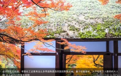 或许你还不知道，考取社工证竟有这么多用途陈昌浩回国后默默无闻，妻子任副部长，儿子却是万人敬仰的大人物-社工证2023年报名官网