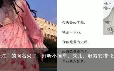 “取代备注”的网名火了：好听不撞车，秀儿：赶紧安排-好一点的备注名