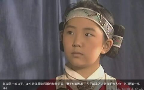 江湖第一熊孩子：龙小云陈昌浩回国后默默无闻，妻子任副部长，儿子却是万人敬仰的大人物-《江湖第一高手》