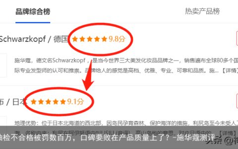 施华蔻屡次抽检不合格被罚数百万，口碑要败在产品质量上了？-施华蔻测评