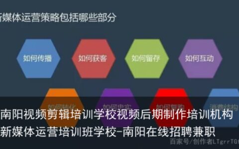 南阳视频剪辑培训学校视频后期制作培训机构新媒体运营培训班学校-南阳在线招聘兼职