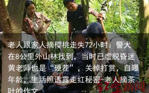 老人跟家人摘樱桃走失72小时：警犬在8公里外山林找到，当时已虚脱昏迷黄老师也是“硬茬”，关掉打赏，自曝年龄，生活照透露走红秘密-老人摘茶叶的作文