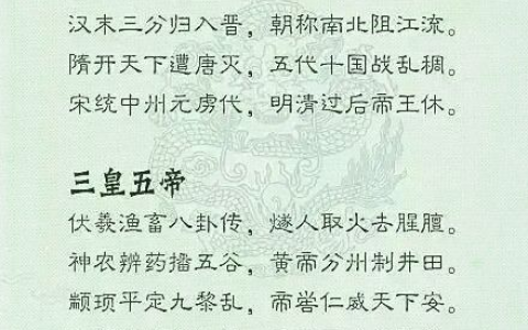 这历史老师老牛了,把5000年朝代顺序编成”顺口溜“,班上个个高分-历史朝代 中华历史五千年