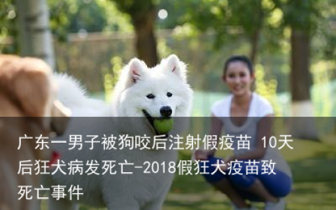 广东一男子被狗咬后注射假疫苗 10天后狂犬病发死亡-2018假狂犬疫苗致死亡事件