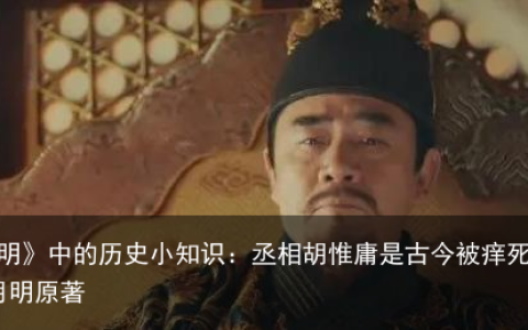 《山河月明》中的历史小知识：丞相胡惟庸是古今被痒死的第一人！-山河月明原著