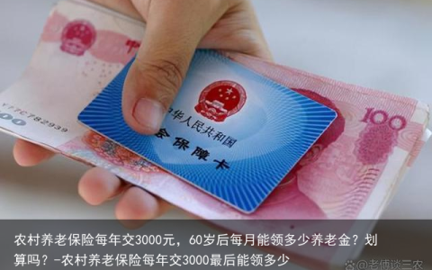 农村养老保险每年交3000元，60岁后每月能领多少养老金？划算吗？-农村养老保险每年交3000最后能领多少