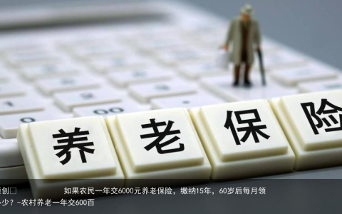 如果农民一年交6000元养老保险，缴纳15年，60岁后每月领多少？