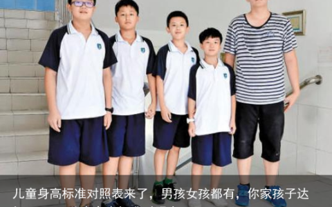 儿童身高标准对照表来了，男孩女孩都有，你家孩子达标了吗？-儿童身高标准对照表2