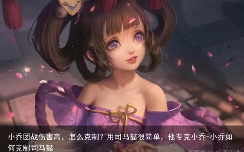 小乔团战伤害高，怎么克制？用司马懿很简单，他专克小乔-小乔如何克制司马懿