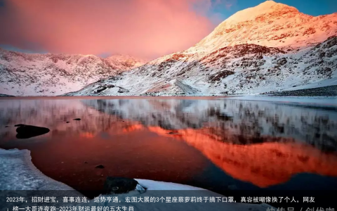 2023年，招财进宝，喜事连连，运势亨通，宏图大展的3个星座蔡萝莉终于摘下口罩，真容被嘲像换了个人，网友：榜一大哥连夜跑-2023年财运最好的五大生肖