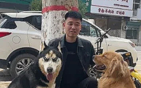 河南发生一起事件，位置在郑州，狗主人带着一只金毛跟人讨价还价