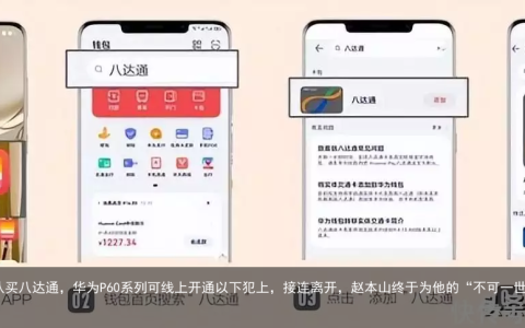 传下去！香港出游不用排队买八达通，华为P60系列可线上开通(在香港用华为手机还是荣耀好?)