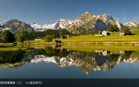 面试框架嘎嘣脆（二）（hr面试技巧）