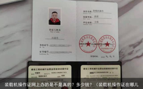 装载机操作证网上办的是不是真的？多少钱？（装载机操作证在哪儿办理）