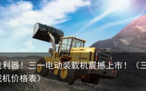 省钱利器！三一电动装载机震撼上市！（三一装载机价格表）