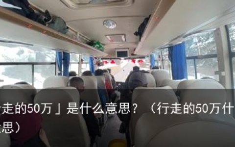 「行走的50万」是什么意思？（行走的50万什么意思）