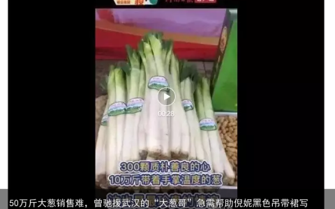 50万斤大葱销售难，曾驰援武汉的“大葱哥”急需帮助倪妮黑色吊带裙写真美照！每一张都值得收藏！（大葱身价飙升12月7日）