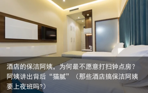 酒店的保洁阿姨，为何最不愿意打扫钟点房？阿姨讲出背后“猫腻”（那些酒店搞保洁阿姨要上夜班吗?）