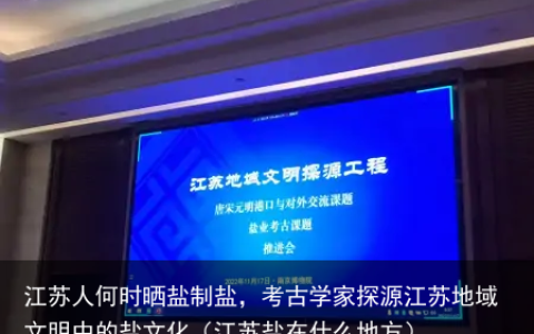 江苏人何时晒盐制盐，考古学家探源江苏地域文明中的盐文化（江苏盐在什么地方）