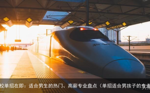 2021年专科学校单招在即：适合男生的热门、高薪专业盘点（单招适合男孩子的专业）