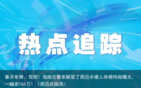 事关车牌、驾照！海南交警来解答了