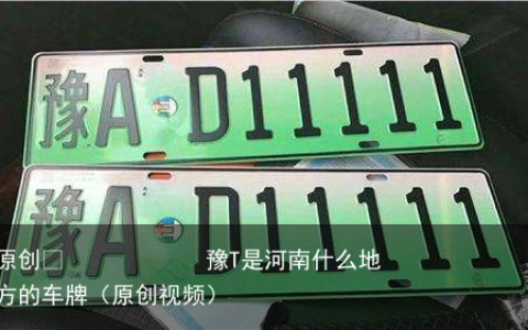 原创
豫T是河南什么地方的车牌（原创视频）