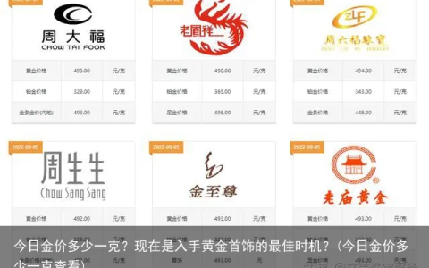 今日金价多少一克？现在是入手黄金首饰的最佳时机？(今日金价多少一克查看)