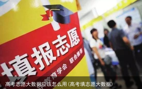 高考志愿大数据应该怎么用(高考填志愿大数据)