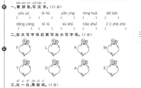 一年级下册期中提升必刷卷（新课标），问答式看图写话