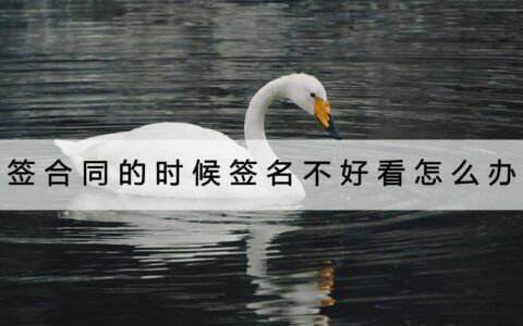 签合同的时候签名不好看怎么办？用它看看怎么写更帅-租房签合同的正确流程