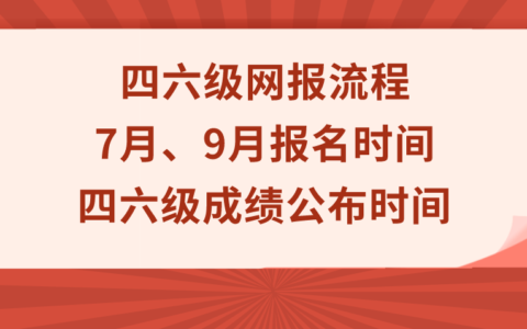 9月份四六级报名通知来啦！2020年上半年四六级考试特别提示！(9月英语四六级成绩查询入口官网)