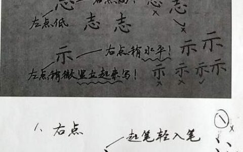 零基础开始练字，建议先练这31个重要笔画写法，看看有哪31个笔画(练字的笔划顺序)