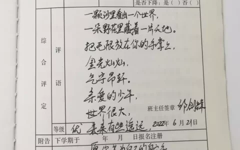 诸暨一女老师火了，毕业评语她这样写……