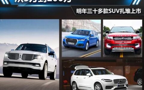 从5万到200万 明年三十多款SUV扎堆上市